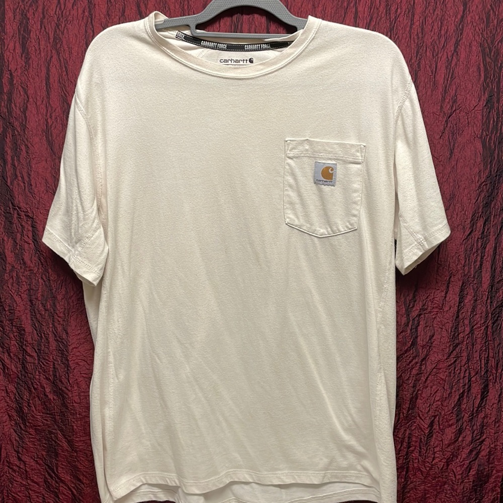 White carhartt shirt sleeve shirt